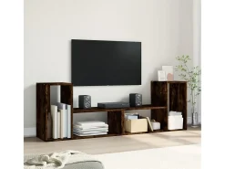 Clearance Móveis de TV 2 pcs 75x30x50cm derivados madeira carvalho fumado PT991628 Castanho