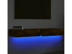 Discount Móveis de TV c/ luzes LED 2 pcs 60x35x15,5 cm carvalho fumado PT787046 Castanho