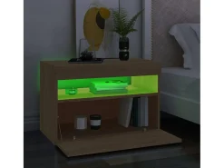 Móvel De Tv* Móveis de TV com luzes LED 2 pcs 60x35x40 cm carvalho sonoma PT990024 Castanho