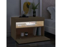 Móvel De Tv* Móveis de TV com luzes LED 2 pcs 60x35x40 cm carvalho sonoma PT990024 Castanho