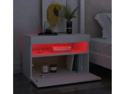 Móveis de TV com luzes LED 2 pcs 60x35x40 cm PT530661 Branco