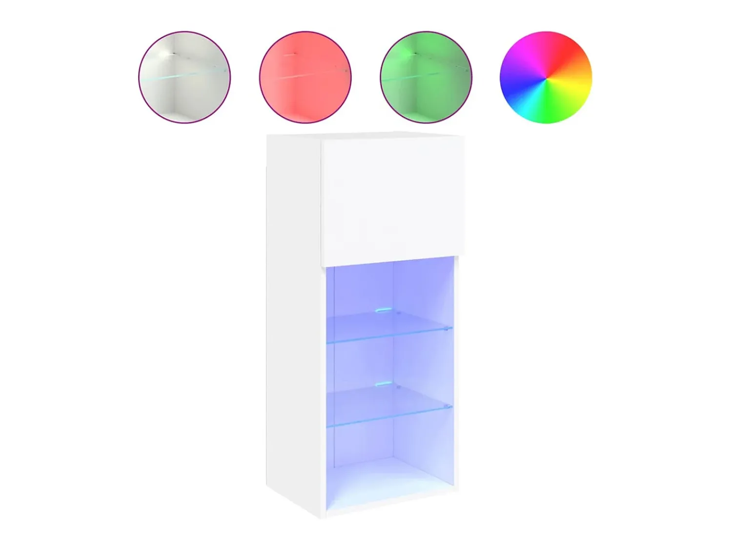vidaxl Móveis de TV com luzes LED 2 pcs 40,5x30x90 cm Branco