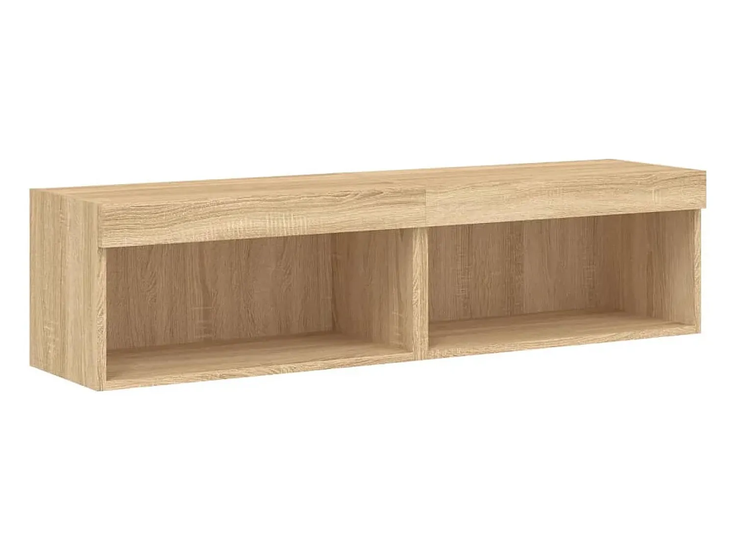 Móvel De Tv*vidaxl Móveis de TV com luzes LED 2 pcs 60x30x30 cm carvalho sonoma Castanho