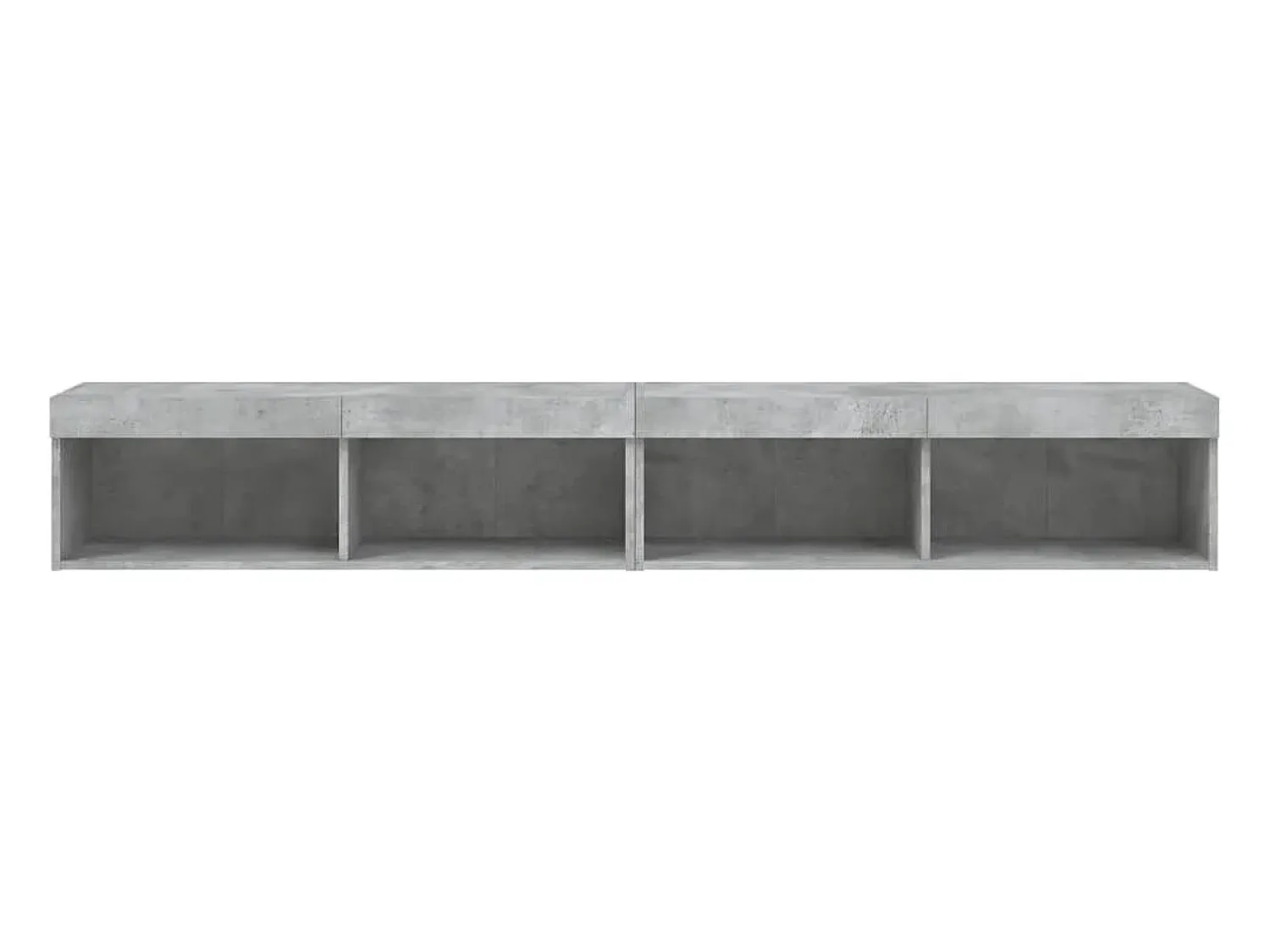 vidaxl Móveis de TV com luzes LED 2 pcs 100x30x30 cm cimento^ Móvel De Tv