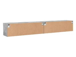 vidaxl Móveis de TV com luzes LED 2 pcs 100x30x30 cm cimento^ Móvel De Tv