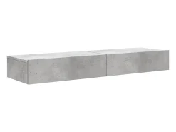 Móvel De Tv| Móveis de TV com luzes LED 2 pcs 60x35x15,5 cm cimento PT392798 Cinzento