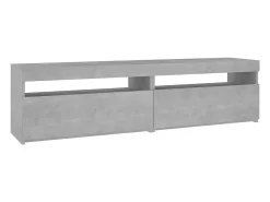 New vidaxl Móveis de TV com luzes LED 2 pcs 75x35x40 cm cimento Cinzento
