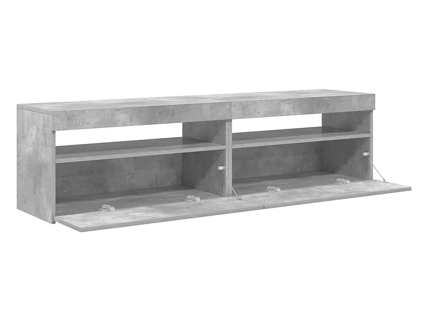 New vidaxl Móveis de TV com luzes LED 2 pcs 75x35x40 cm cimento Cinzento