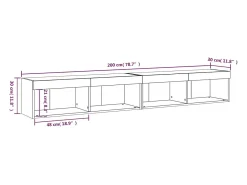 Móvel De Tv|vidaxl Móveis de TV com luzes LED 2 pcs 100x30x30 cm carvalho sonoma Castanho