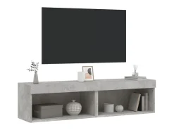 Clearance vidaxl Móveis de TV com luzes LED 2 pcs 60x30x30 cm cimento Cinzento