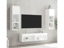 Móveis de TV com luzes LED 2 pcs 60x30x30 cm PT670408^ Móvel De Tv