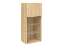 Móvel De Tv|vidaxl Móveis de TV com luzes LED 2 pcs 40,5x30x90 cm carvalho sonoma Castanho