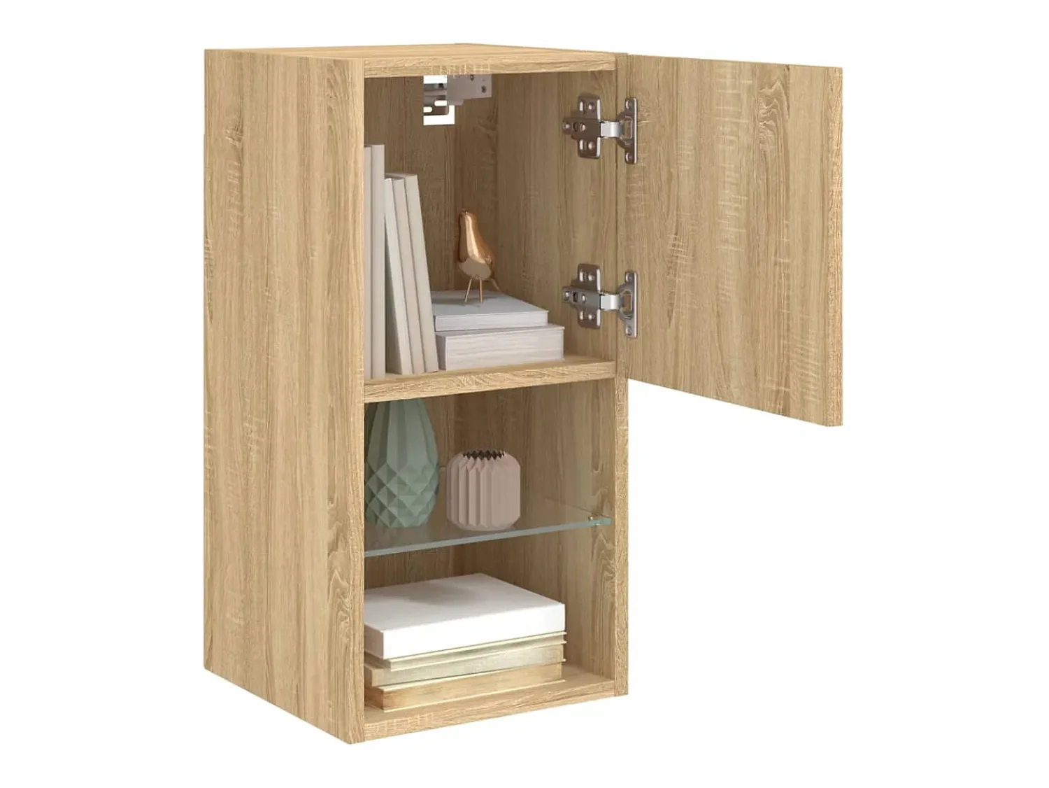 Móvel De Tv* Móveis de TV com luzes LED 2 pcs 30,5x30x60 cm carvalho sonoma PT899071 Castanho