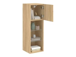 Móveis de TV com luzes LED 2 pcs 30,5x30x90 cm carvalho sonoma PT711777^ Móvel De Tv