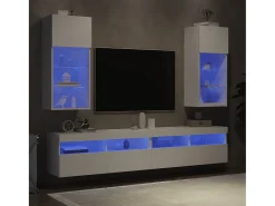 Móveis de TV com luzes LED 2 pcs 40,5x30x90 cm PT208783^ Móvel De Tv