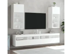 Móveis de TV com luzes LED 2 pcs 40,5x30x90 cm PT208783^ Móvel De Tv