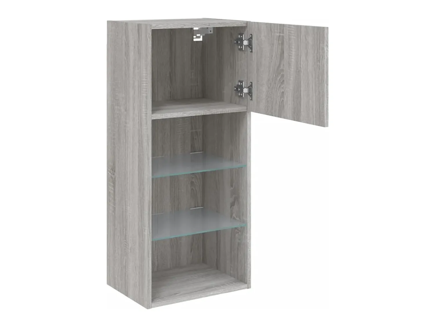 Móvel De Tv|vidaxl Móveis de TV com luzes LED 2 pcs 40,5x30x90 cm sonoma Cinzento