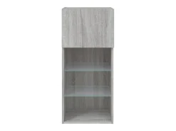 Móvel De Tv|vidaxl Móveis de TV com luzes LED 2 pcs 40,5x30x90 cm sonoma Cinzento