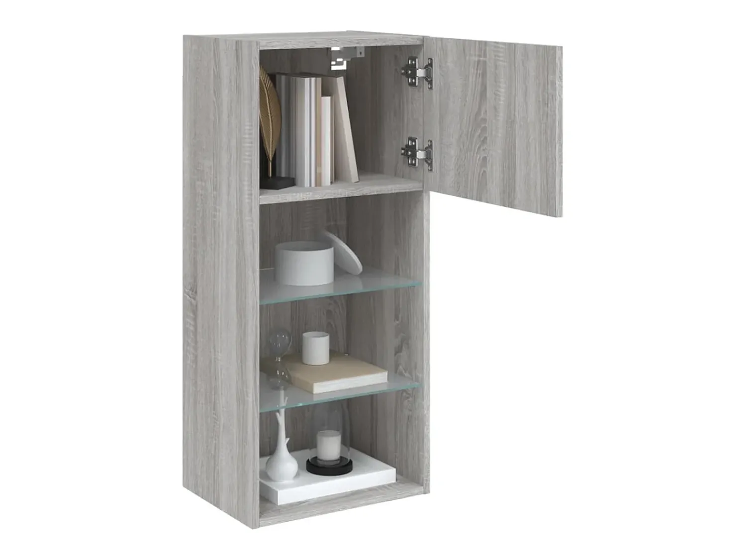 Móvel De Tv|vidaxl Móveis de TV com luzes LED 2 pcs 40,5x30x90 cm sonoma Cinzento