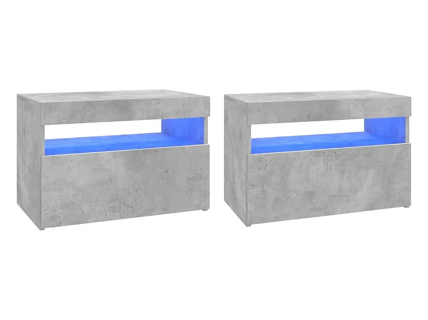 Móvel De Tv* Móveis de TV com luzes LED 2 pcs 60x35x40 cm cimento PT198671 Cinzento