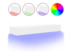 Móvel De Tv* Móveis de TV com luzes LED 2 pcs 60x35x15,5 cm PT992267 Branco