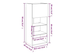 Móvel De Tv|vidaxl Móveis de TV com luzes LED 2 pcs 40,5x30x90 cm cimento Cinzento