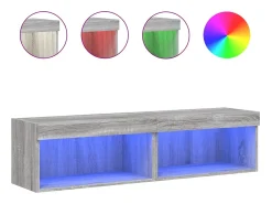 vidaxl Móveis de TV com luzes LED 2 pcs 60x30x30 cm sonoma^ Móvel De Tv