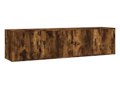 Móveis de TV de parede 2 pcs 80x34,5x40 cm carvalho fumado PT144814^ Móvel De Tv