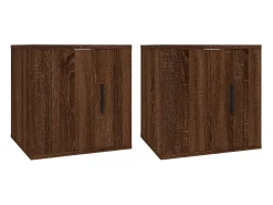 Móvel De Tv* Móveis de TV de parede 2 pcs 40x34,5x40 cm carvalho PT103696 Castanho