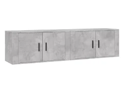 vidaxl Móveis de TV de parede 2 pcs 80x34,5x40 cm cimento^ Móvel De Tv