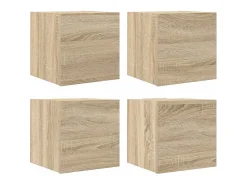 vidaxl Móveis de TV de parede 4 pcs 30,5x30x30 cm carvalho sonoma^ Móvel De Tv