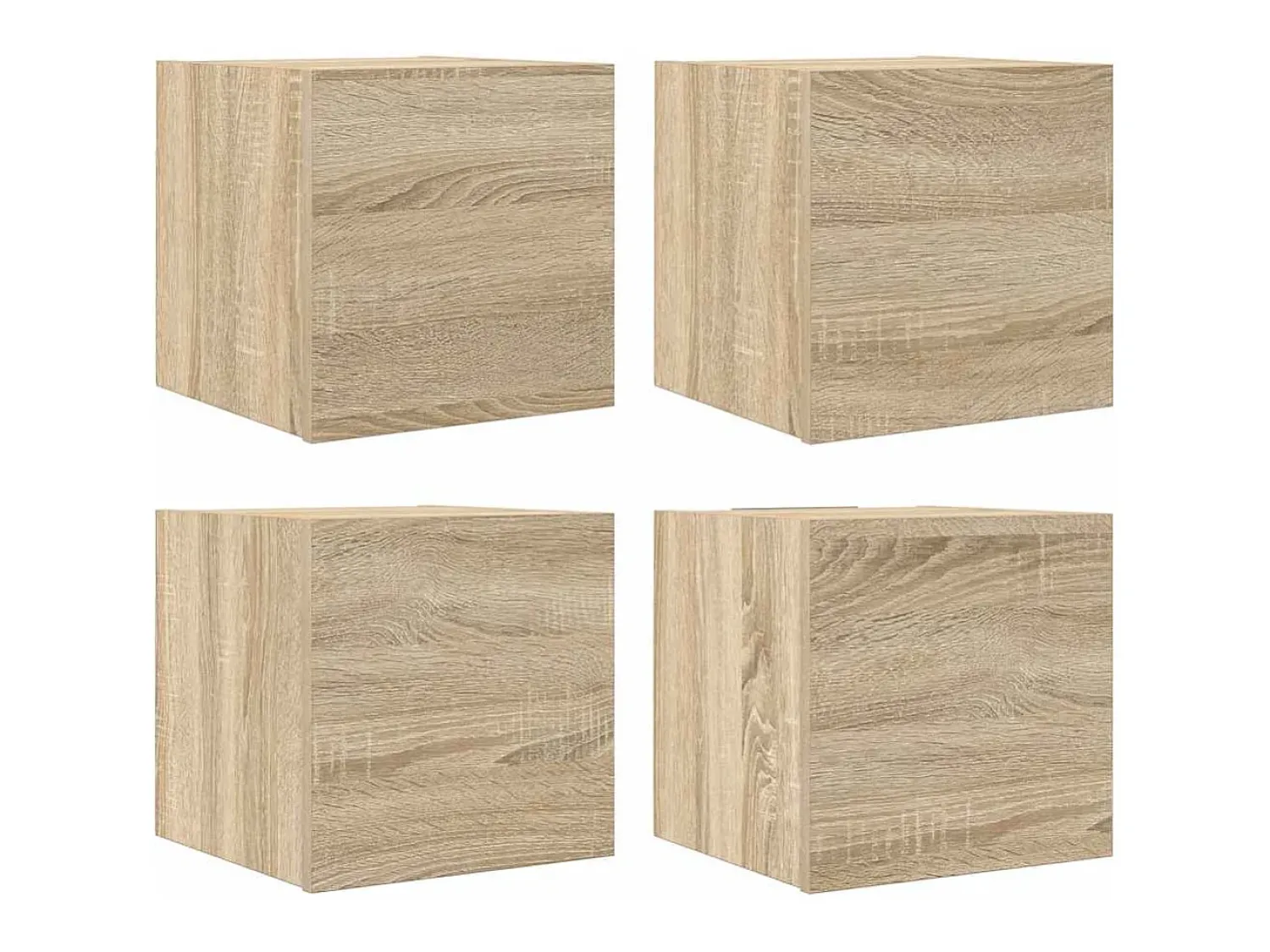 vidaxl Móveis de TV de parede 4 pcs 30,5x30x30 cm carvalho sonoma^ Móvel De Tv