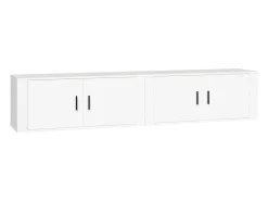 Móvel De Tv| Móveis de TV de parede 2 pcs 100x34,5x40 cm PT762566 Branco