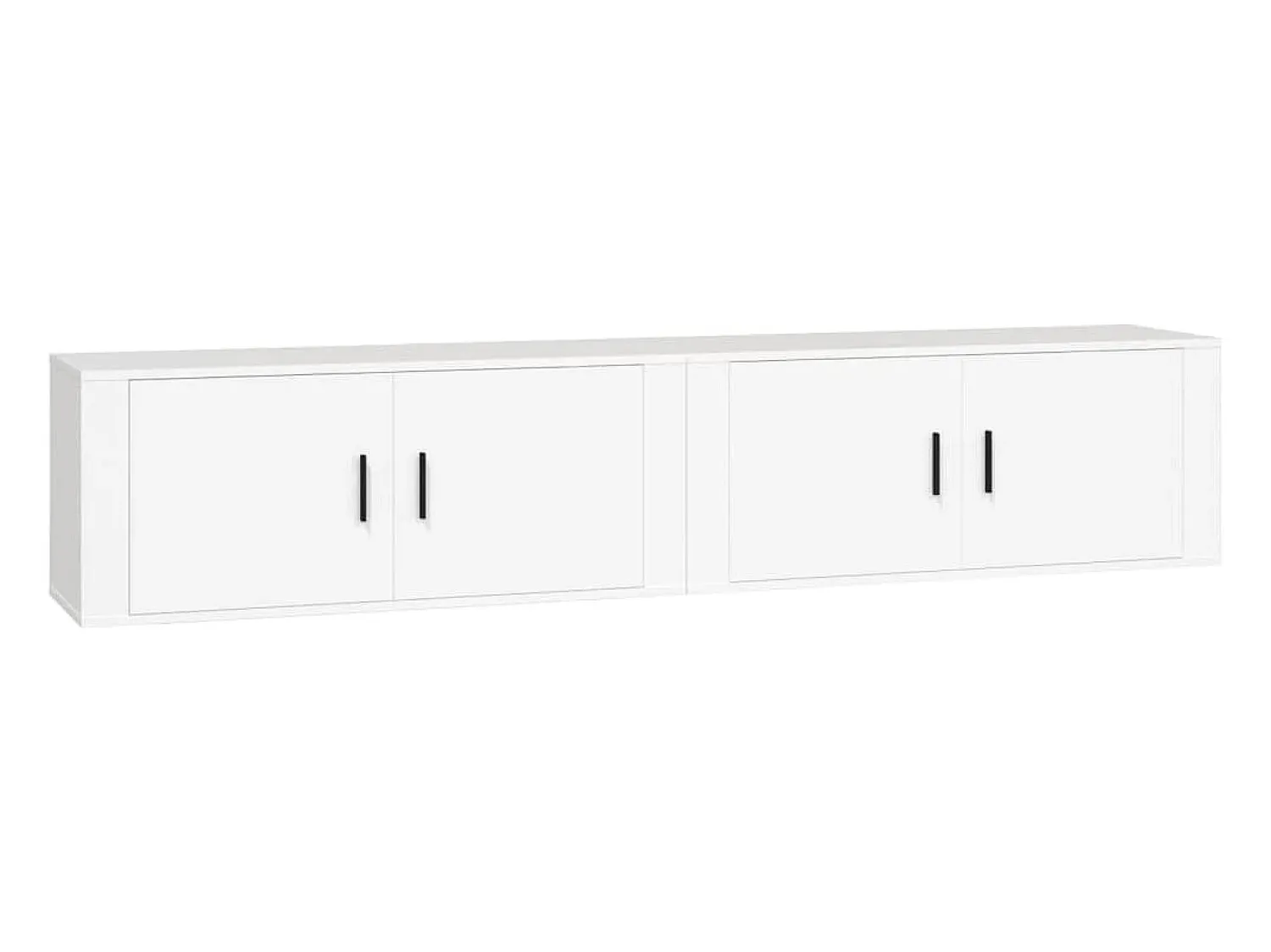 Móvel De Tv| Móveis de TV de parede 2 pcs 100x34,5x40 cm PT762566 Branco