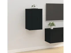 Móvel De Tv* Móveis de TV de parede 2 pcs 40x34,5x60 cm PT986867 Preto
