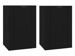 Móvel De Tv* Móveis de TV de parede 2 pcs 40x34,5x60 cm PT986867 Preto