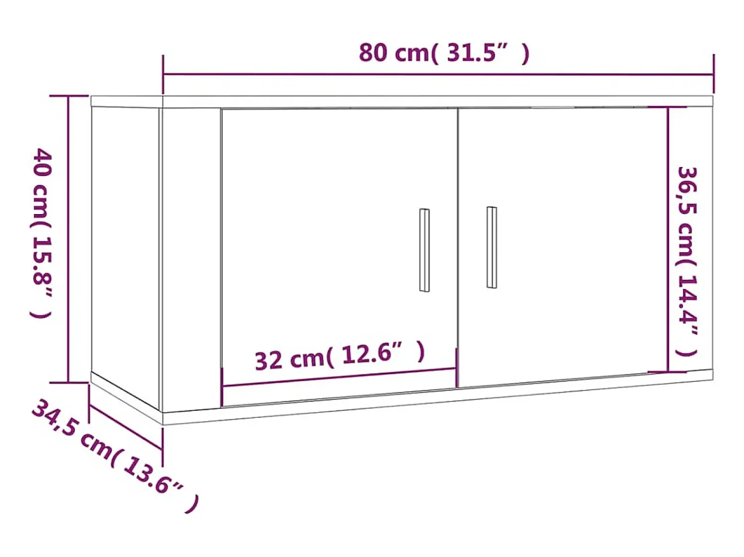 vidaxl Móveis de TV de parede 3 pcs 80x34,5x40 cm carvalho sonoma^ Móvel De Tv
