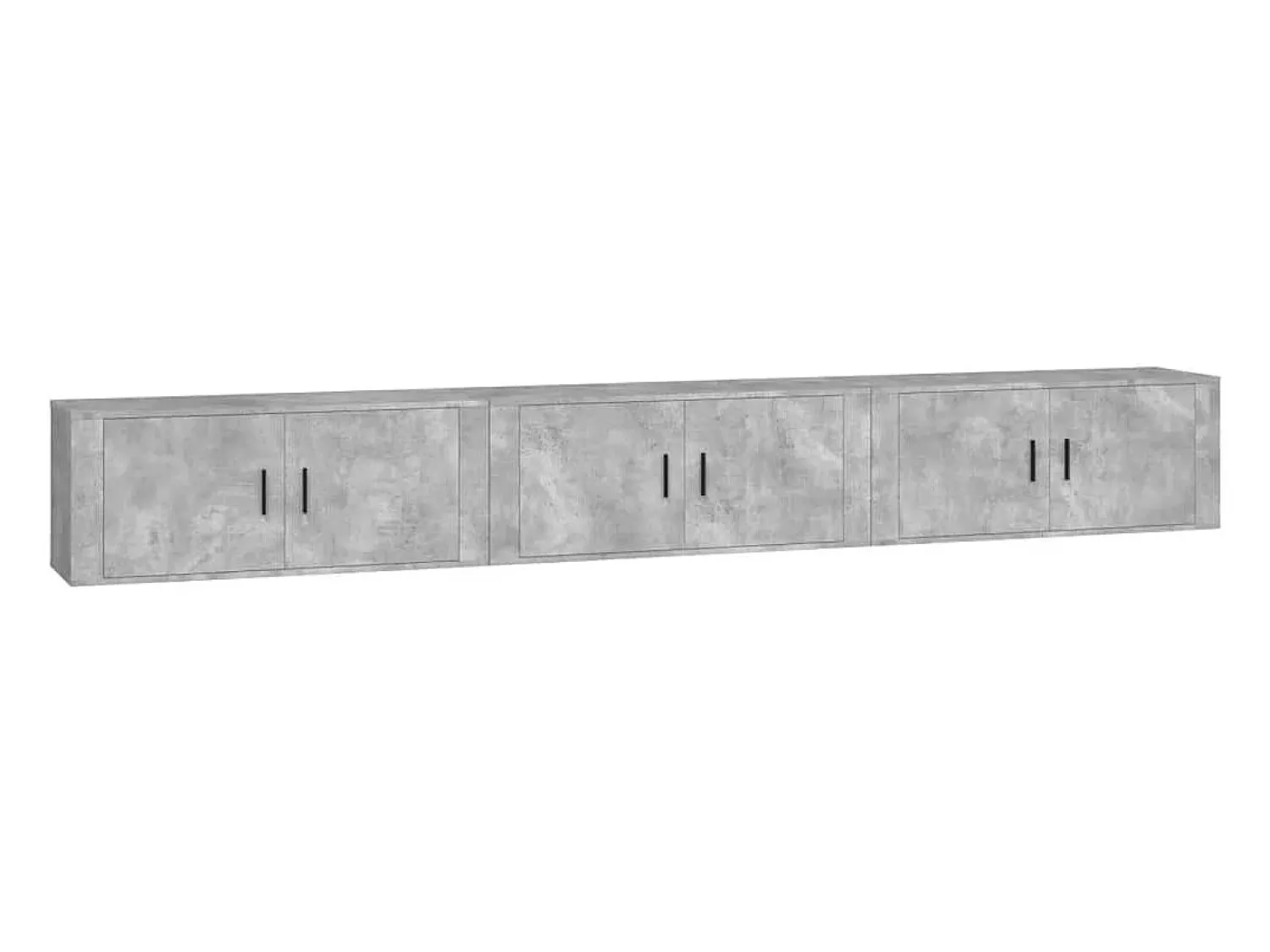 Móvel De Tv*vidaxl Móveis de TV de parede 3 pcs 100x34,5x40 cm cimento Cinzento