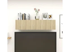 Móvel De Tv* Móveis de TV de parede 4 pcs 30,5x30x30 cm carvalho sonoma PT641764 Castanho