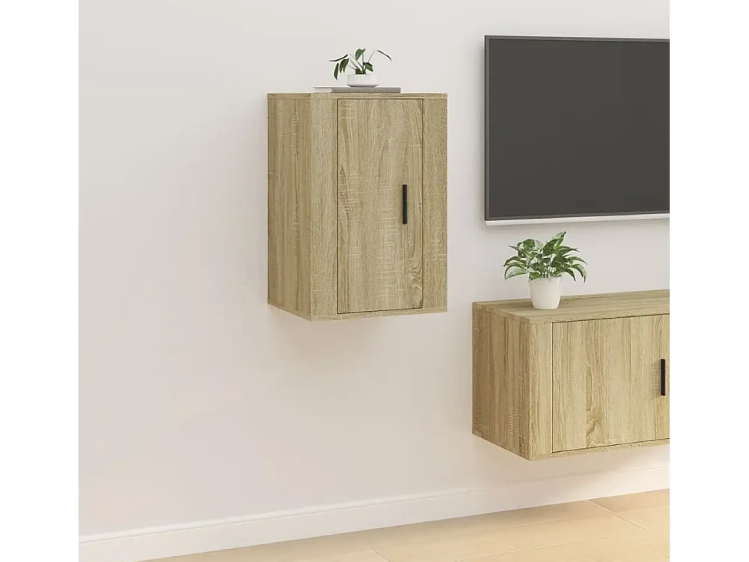 Móvel De Tv* Móveis de TV de parede 2 pcs 40x34,5x60 cm carvalho sonoma PT382421 Castanho