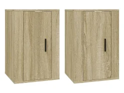 Móvel De Tv* Móveis de TV de parede 2 pcs 40x34,5x60 cm carvalho sonoma PT382421 Castanho