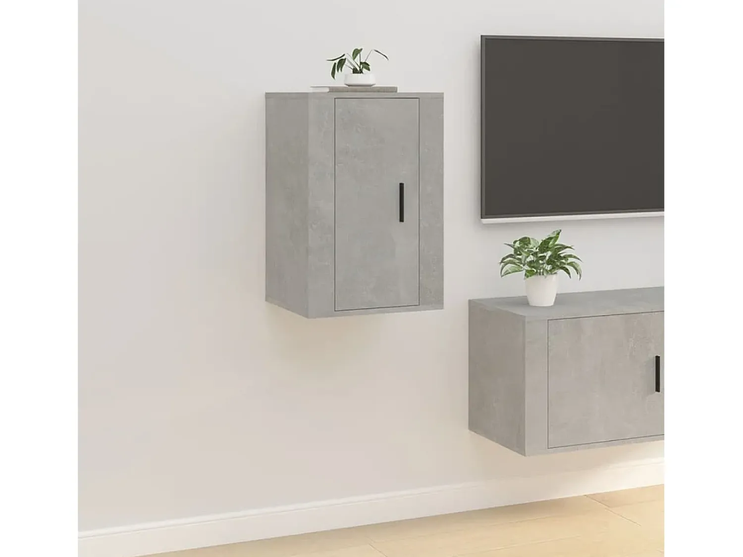 Clearance Móveis de TV de parede 2 pcs 40x34,5x60 cm -cimento PT986625 Cinzento