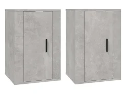 Clearance Móveis de TV de parede 2 pcs 40x34,5x60 cm -cimento PT986625 Cinzento