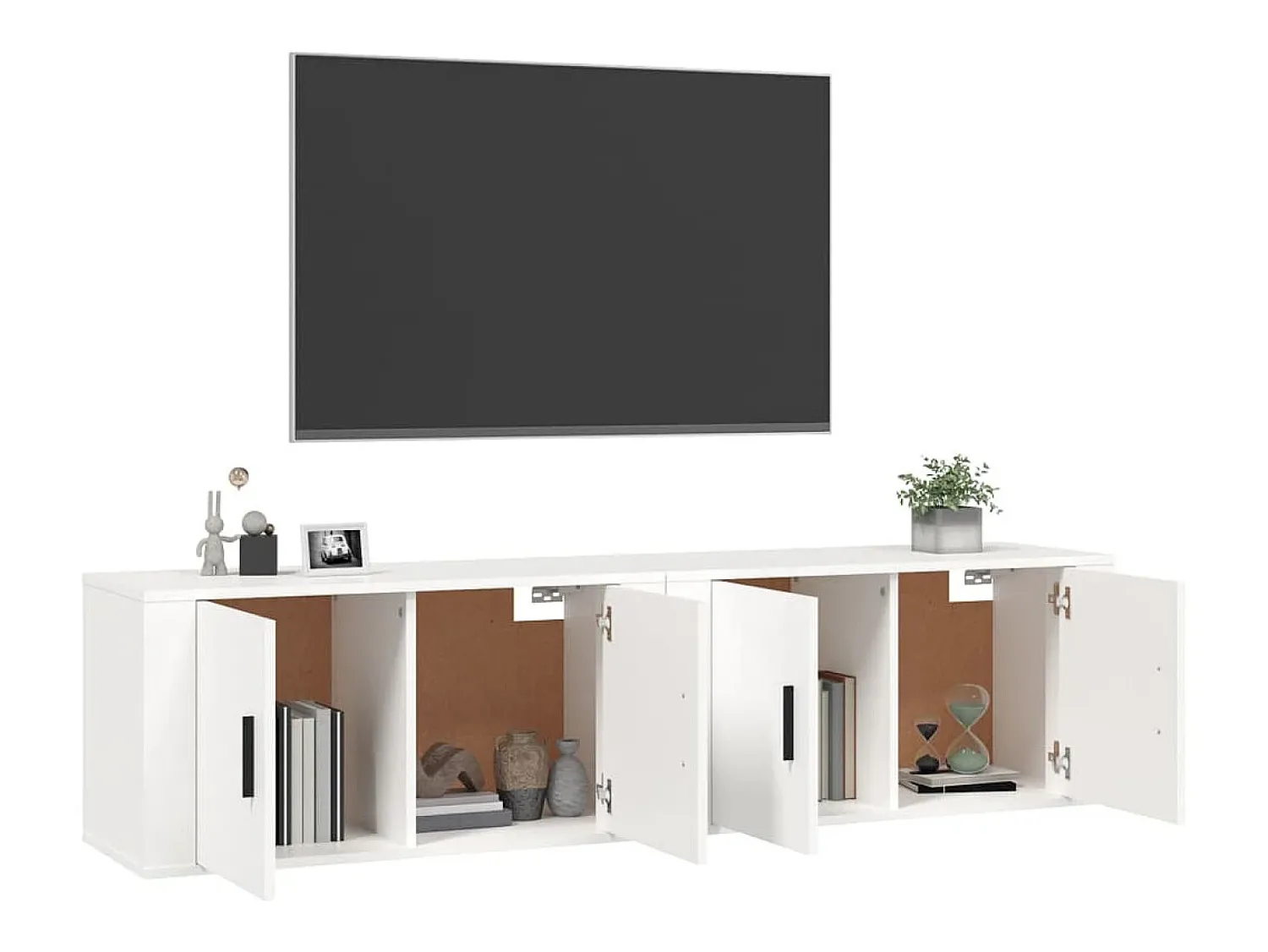 Móveis de TV de parede 2 pcs 80x34,5x40 cm PT684263^ Móvel De Tv