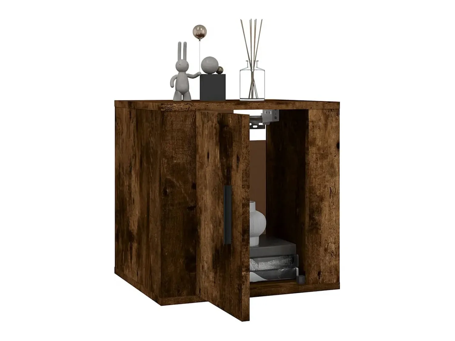New Móveis de TV de parede 2 pcs 40x34,5x40 cm carvalho fumado PT108879 Castanho