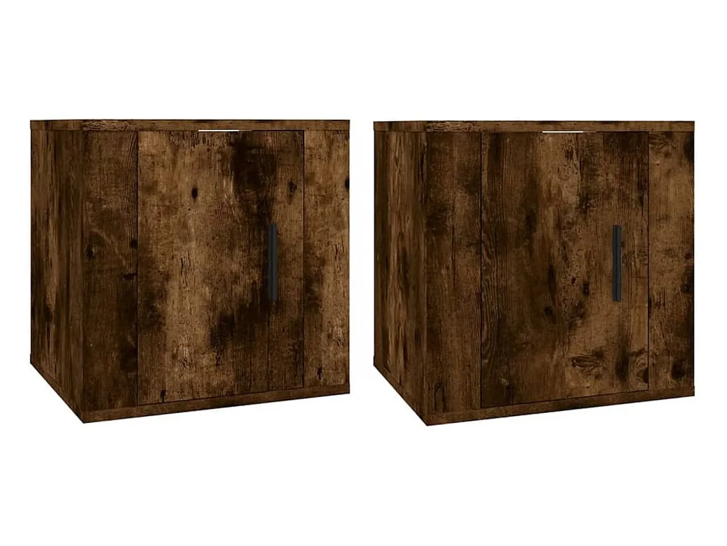 New Móveis de TV de parede 2 pcs 40x34,5x40 cm carvalho fumado PT108879 Castanho