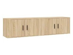 vidaxl Móveis de TV de parede 2 pcs 80x34,5x40 cm carvalho sonoma^ Móvel De Tv