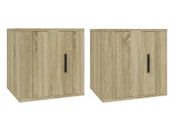 Móveis de TV de parede 2 pcs 40x34,5x40 cm carvalho sonoma PT687857^ Móvel De Tv
