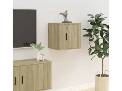 Móveis de TV de parede 2 pcs 40x34,5x40 cm carvalho sonoma PT687857^ Móvel De Tv