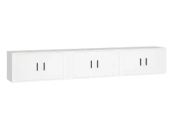 Móvel De Tv* Móveis de TV de parede 3 pcs 80x34,5x40 cm PT155301 Branco